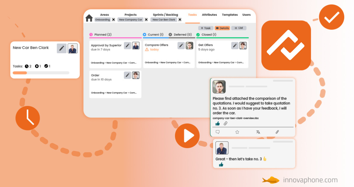 🎁 Offre gratuite pendant 6 mois - sans aucun engagement ! Testez dès maintenant Projects, l’outil de gestion de projets développé par innovaphone.